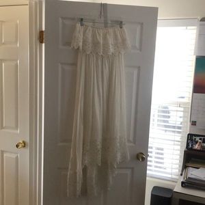 Solitaire Sun, size large, sundress, strapless,hi-low hem